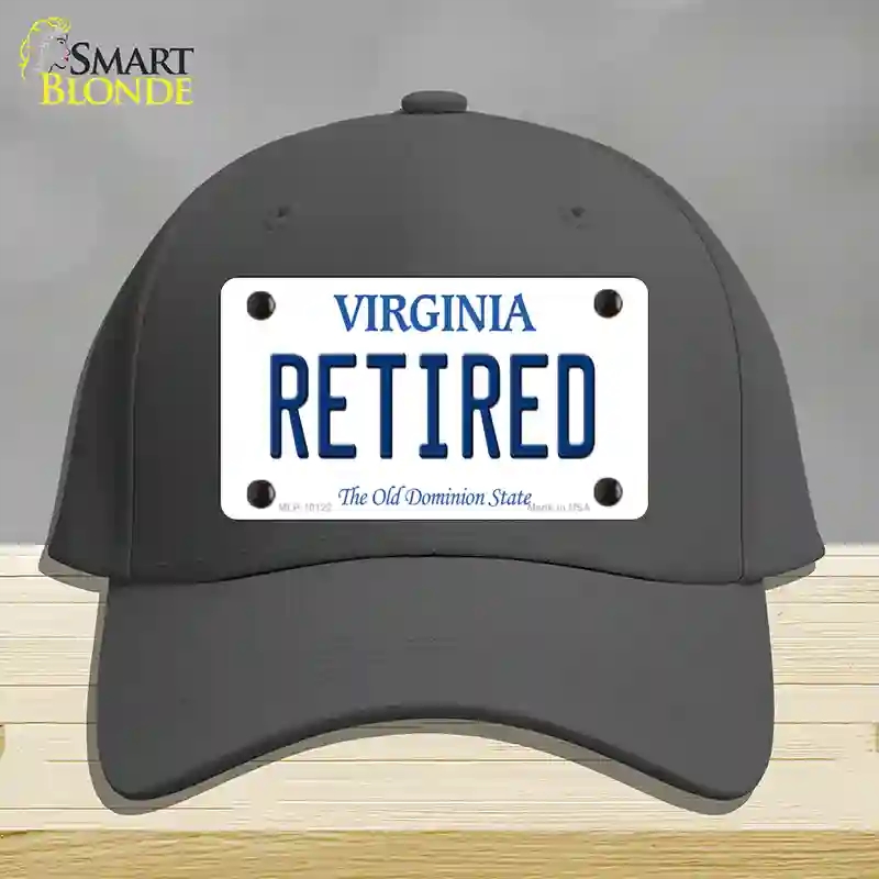 HAT04-MLP-10122 Retired Virginia Novelty License Plate Hat, Cotton - Charcoal