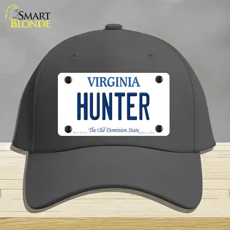 HAT04-MLP-10130 Hunter Virginia Novelty License Plate Hat, Cotton - Charcoal