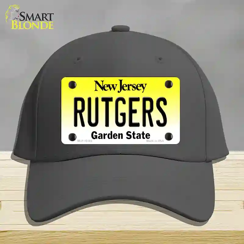 HAT04-MLP-10182 Rutgers   Jersey Novelty License Plate Hat, Cotton - Charcoal