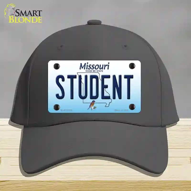 HAT04-MLP-10258 Student Missouri Novelty License Plate Hat, Cotton - Charcoal