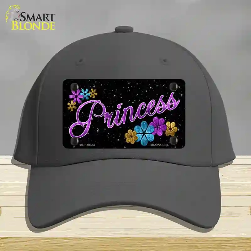 HAT04-MLP-10334 Princess Glitter Novelty License Plate Hat, Cotton - Charcoal