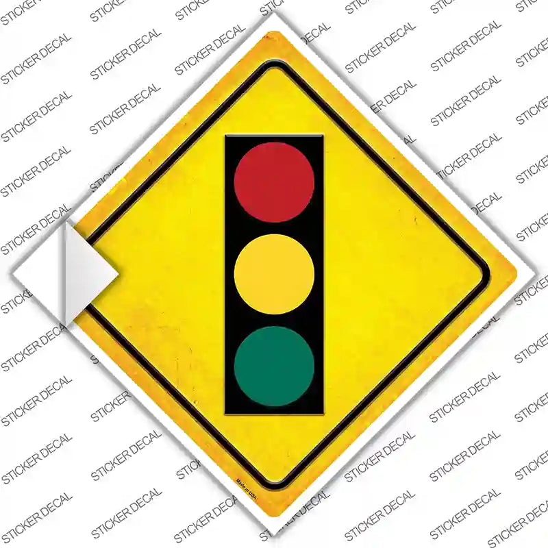 CX-457s-L Traffic Signal Novelty Diamond Sticker Decal, Large