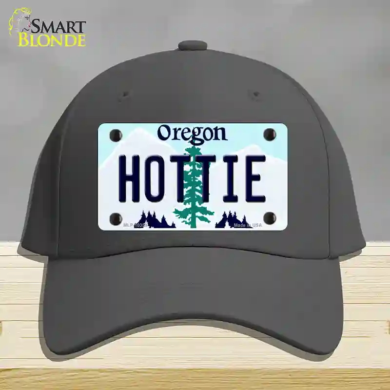 HAT04-MLP-10359 Hottie Oregon Novelty License Plate Hat, Cotton - Charcoal