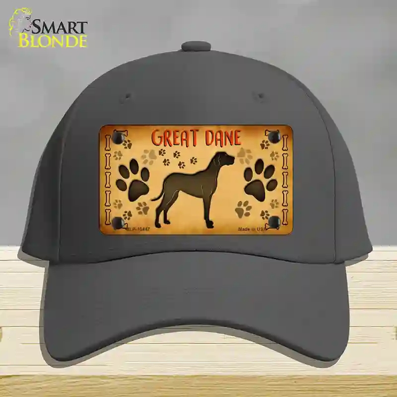 HAT04-MLP-10447 Great Dane Novelty License Plate Hat, Cotton - Charcoal
