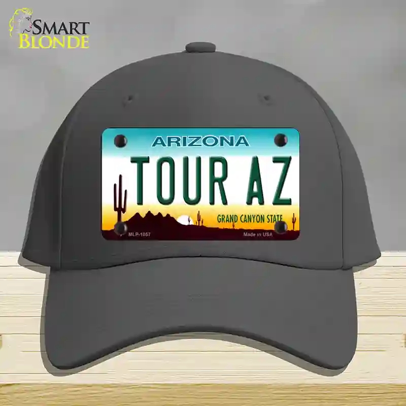 HAT04-MLP-1057 Tour Az Novelty License Plate Hat, Cotton - Charcoal