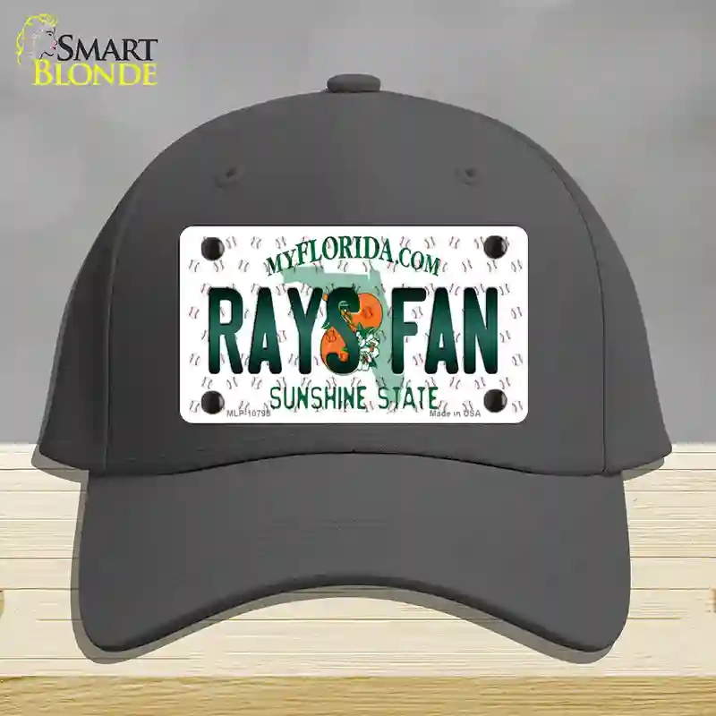 HAT04-MLP-10798 Rays Fan Florida Novelty License Plate Hat, Cotton - Charcoal