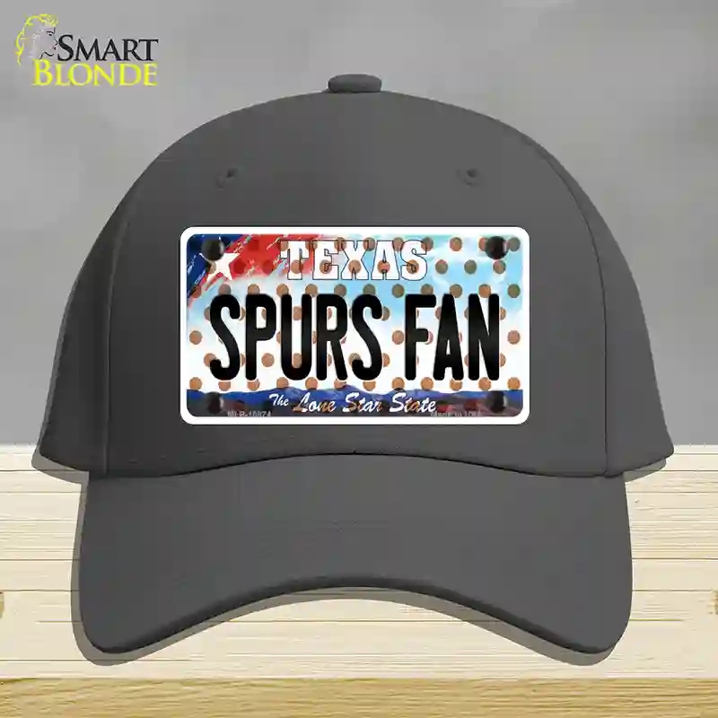 HAT04-MLP-10874 Spurs Fan Texas Novelty License Plate Hat, Cotton - Charcoal