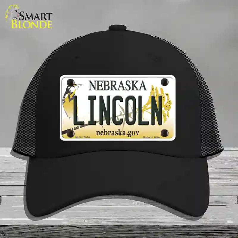 HAT01-MLP-10570 Lincoln Nebraska Novelty License Plate Hat, Mesh - Black