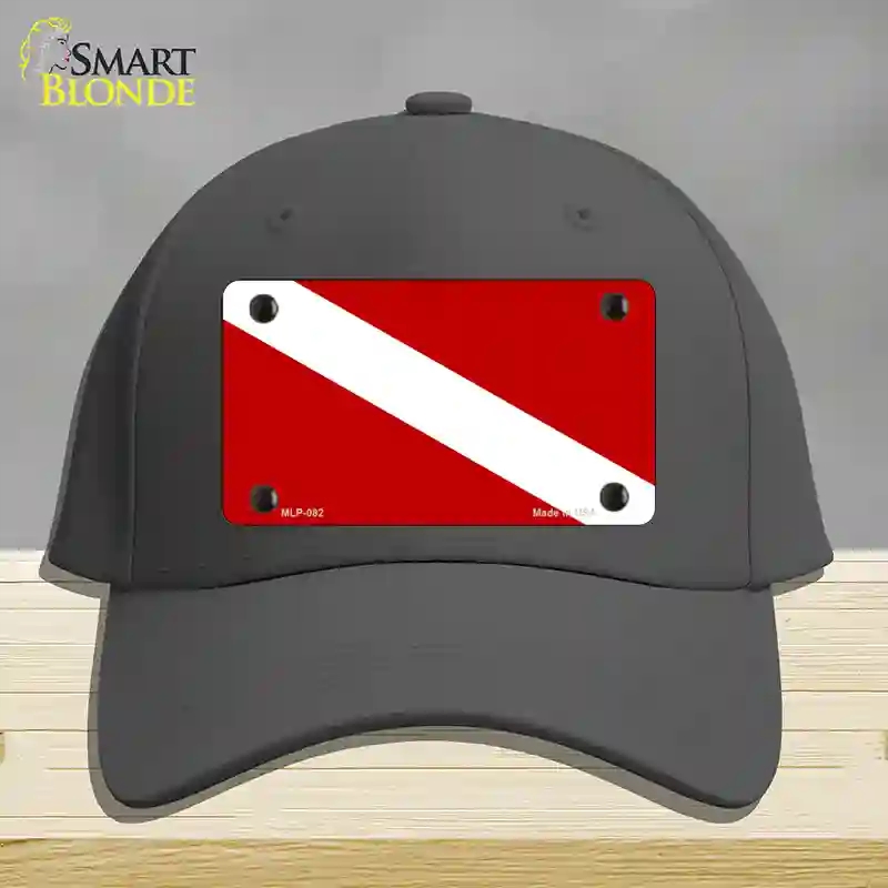 HAT04-MLP-082 Diving Flag Novelty License Plate Hat, Cotton - Charcoal
