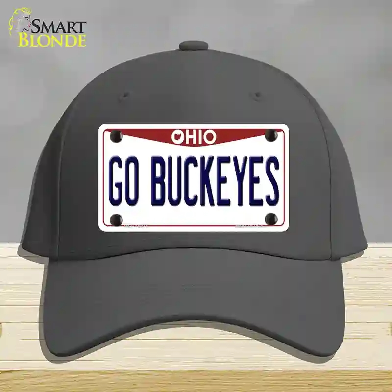HAT04-MLP-10075 Go Buckeyes Ohio Novelty License Plate Hat, Cotton - Charcoal