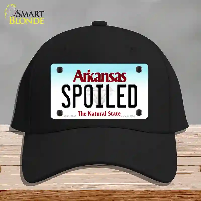 HAT03-MLP-10047 Spoiled Arkansas Novelty License Plate Hat, Cotton - Black