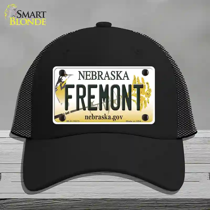 HAT01-MLP-10573 Fremont Nebraska Novelty License Plate Hat, Mesh - Black