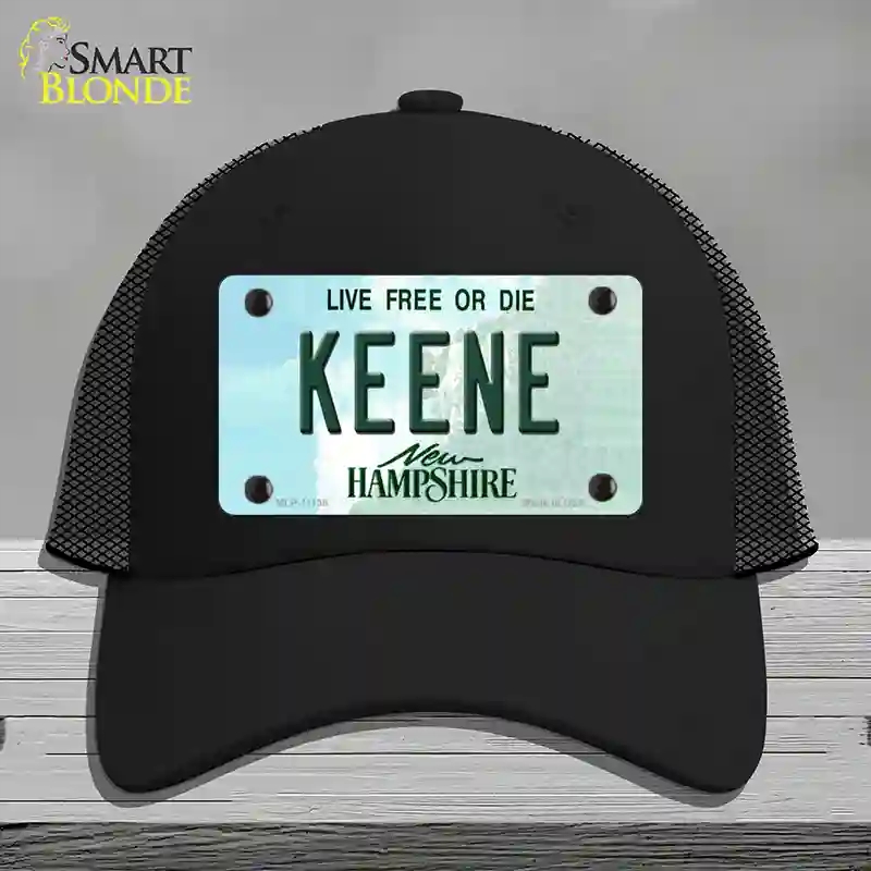 HAT01-MLP-11138 Keene   Hampshire State Novelty License Plate Hat, Mesh - Black