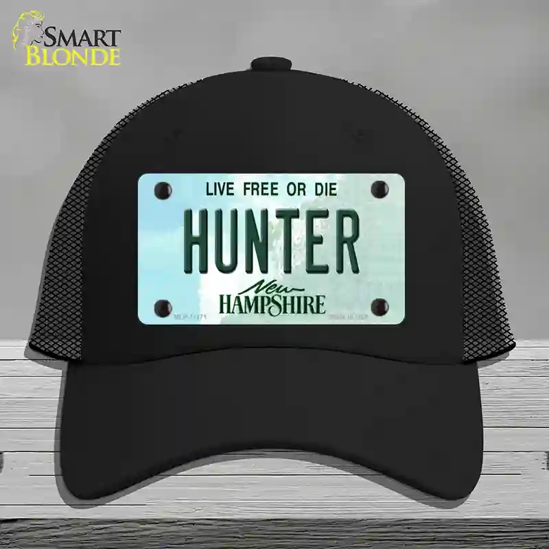 HAT01-MLP-11171 Hunter   Hampshire State Novelty License Plate Hat, Mesh - Black