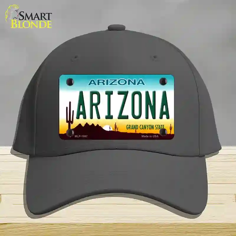 HAT04-MLP-1067 Arizona Novelty License Plate Hat, Cotton - Charcoal