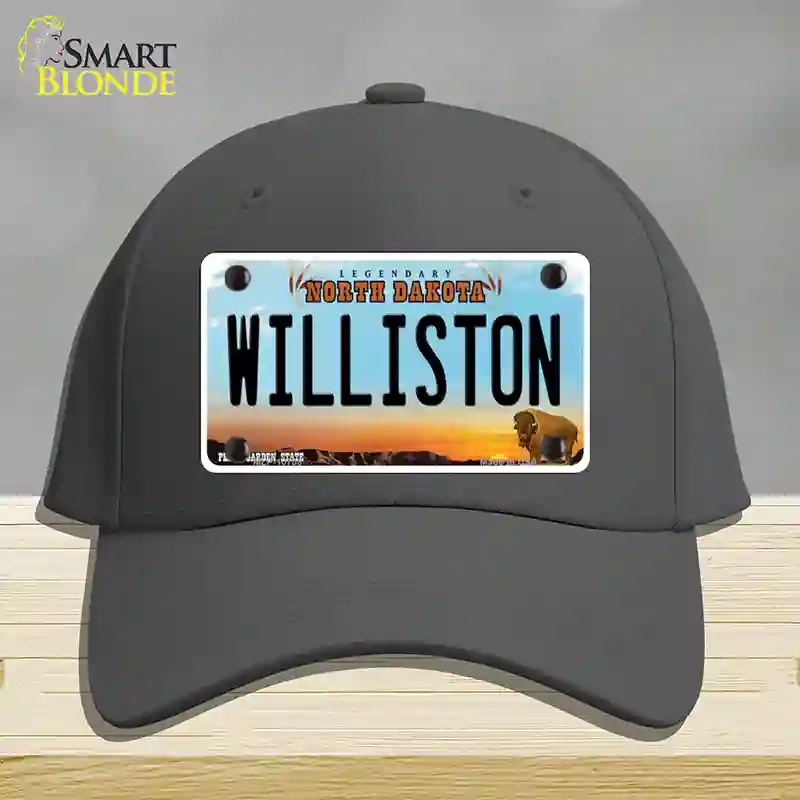 HAT04-MLP-10708 Williston North Dakota Novelty License Plate Hat, Cotton - Charcoal
