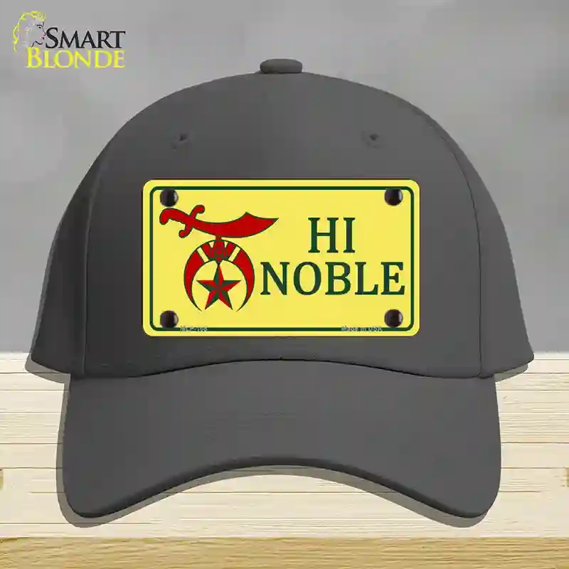 HAT04-MLP-108 High Noble Novelty License Plate Hat, Cotton - Charcoal