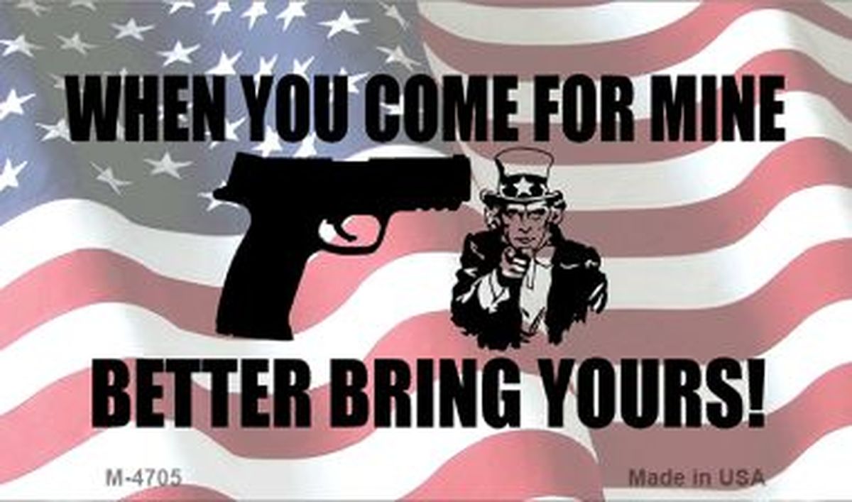 SMART BLONDE When You Come for Mine Novelty Metal Magnet M-4705