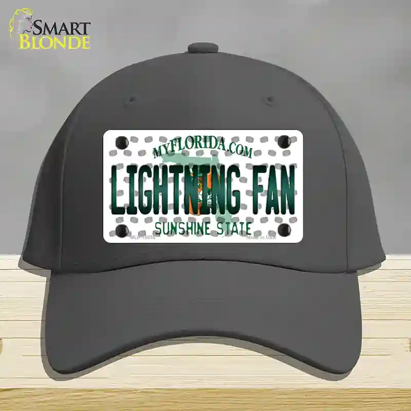 HAT04-MLP-10830 Lightning Fan Florida Novelty License Plate Hat, Cotton - Charcoal
