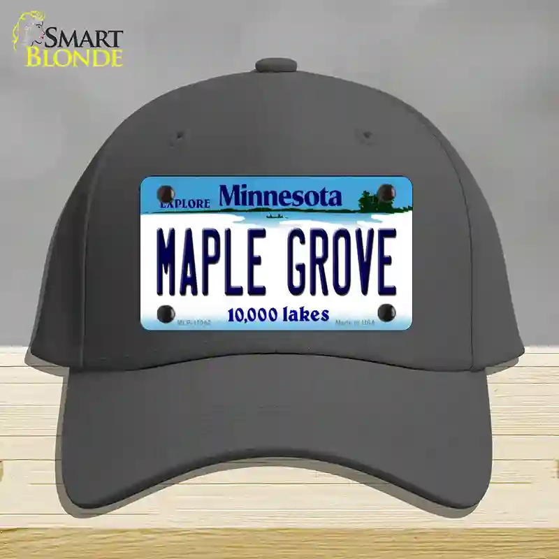 HAT04-MLP-11042 Maple Grove Minnesota State Novelty License Plate Hat, Cotton - Charcoal