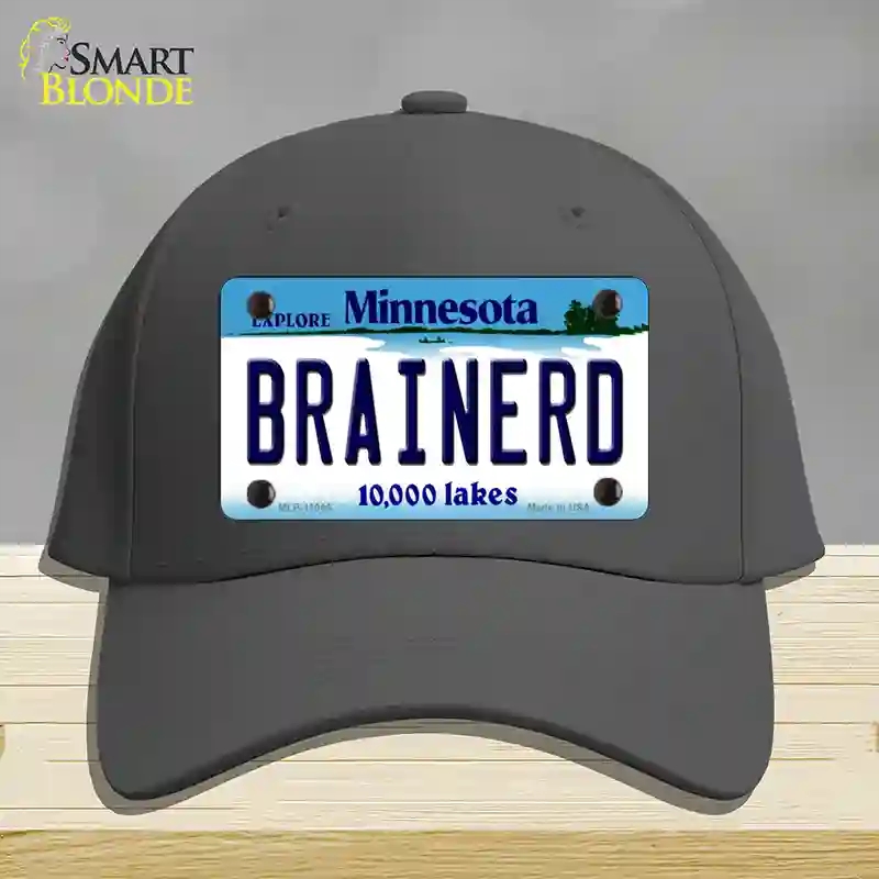 HAT04-MLP-11045 Brainerd Minnesota State Novelty License Plate Hat, Cotton - Charcoal