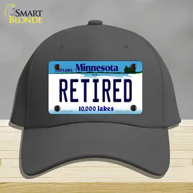 HAT04-MLP-11060 Retired Minnesota State Novelty License Plate Hat, Cotton - Charcoal