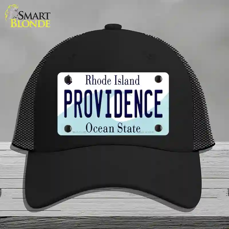HAT01-MLP-11182 Providence Rhode Island State Novelty License Plate Hat, Mesh - Black