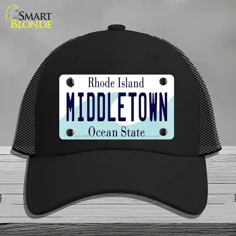 HAT01-MLP-11196 Middletown Rhode Island State Novelty License Plate Hat, Mesh - Black