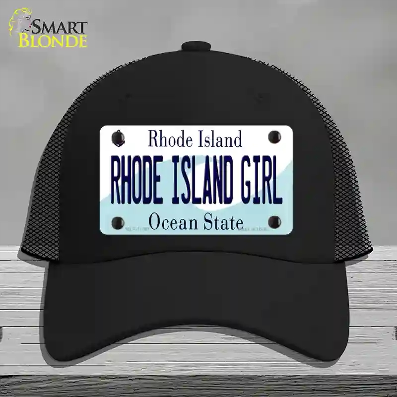 HAT01-MLP-11197 Rhode Island State Girl Novelty License Plate Hat, Mesh - Black