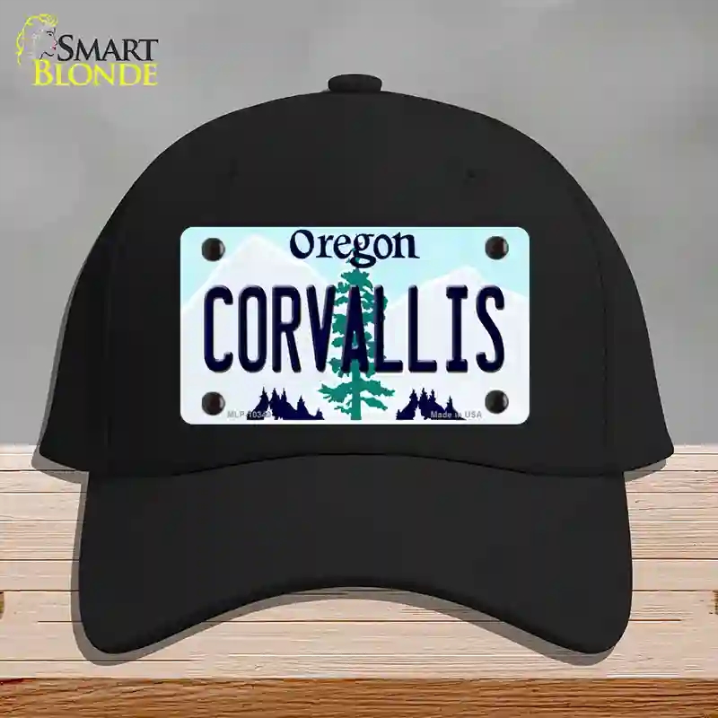 HAT03-MLP-10349 Corvallis Oregon Novelty License Plate Hat, Cotton - Black