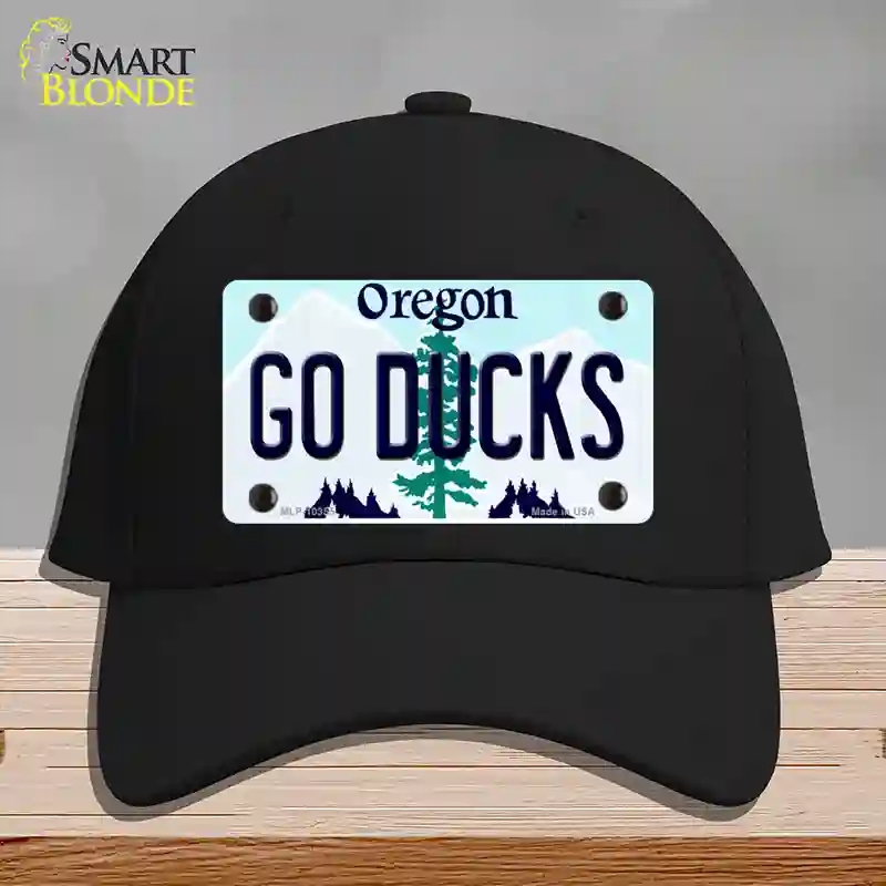 HAT03-MLP-10355 Go Ducks Oregon Novelty License Plate Hat, Cotton - Black