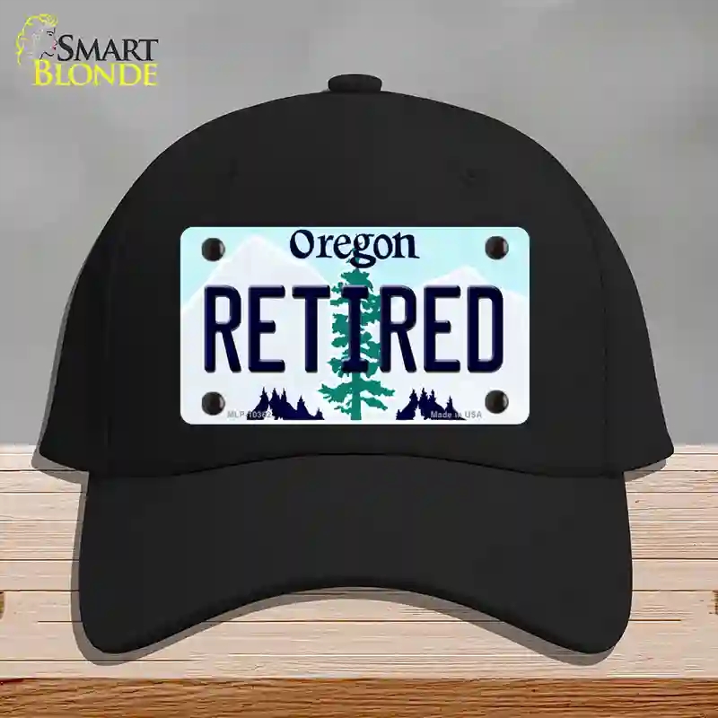 HAT03-MLP-10362 Retired Oregon Novelty License Plate Hat, Cotton - Black