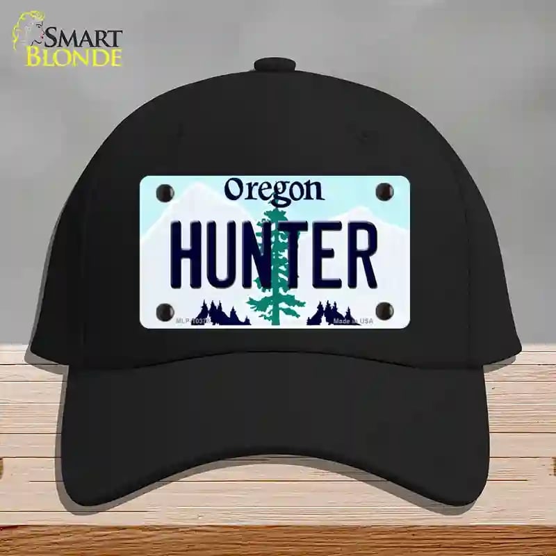 HAT03-MLP-10378 Hunter Oregon Novelty License Plate Hat, Cotton - Black