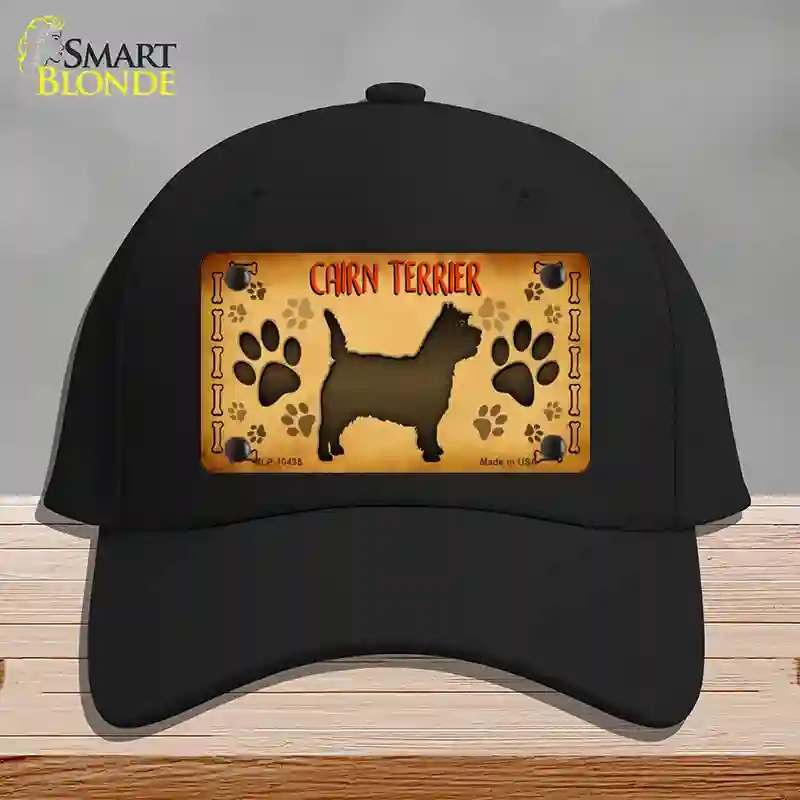 HAT03-MLP-10435 Cairn Terrier Novelty License Plate Hat, Cotton - Black