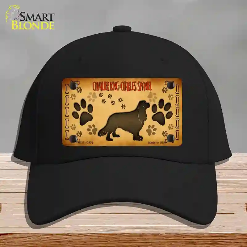 HAT03-MLP-10436 Cavalier King Charles Spaniel Novelty License Plate Hat, Cotton - Black