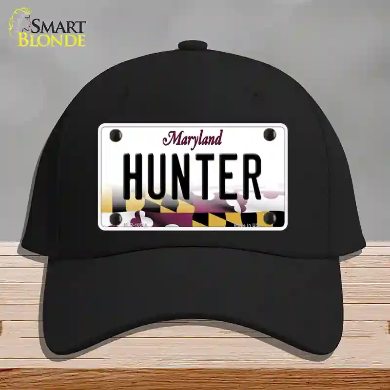 HAT03-MLP-10500 Hunter Maryland Novelty License Plate Hat, Cotton - Black