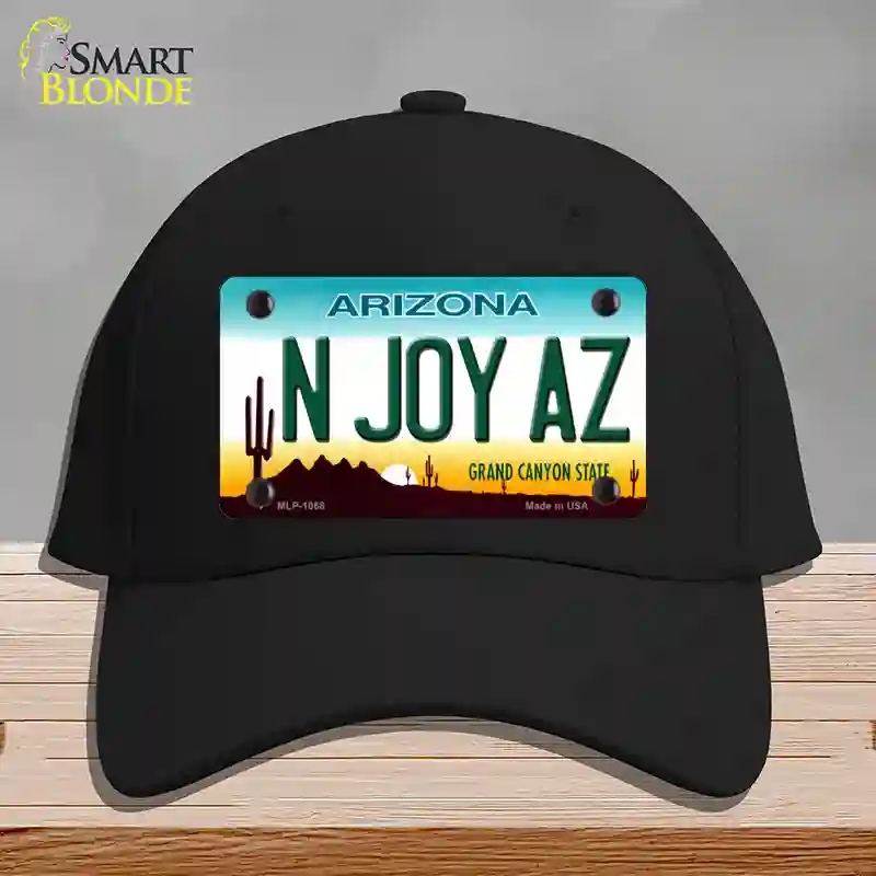 HAT03-MLP-1068 N Joy Arizona Novelty License Plate Hat, Cotton - Black