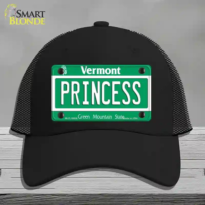 HAT01-MLP-10686 Princess Vermont Novelty License Plate Hat, Mesh - Black