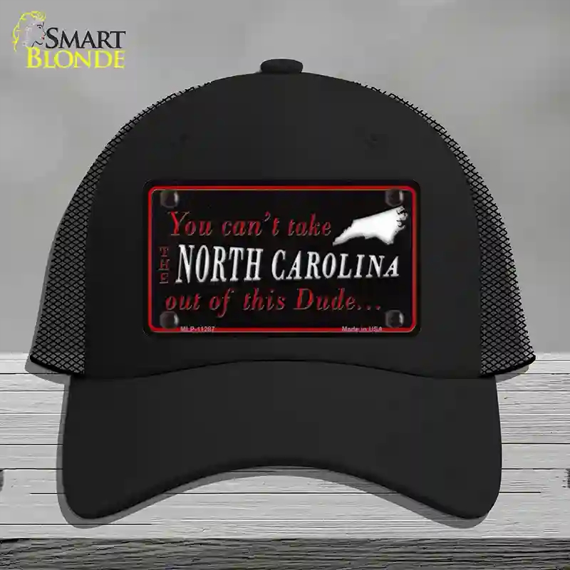 HAT01-MLP-11287 North Carolina Dude Novelty License Plate Hat, Mesh - Black