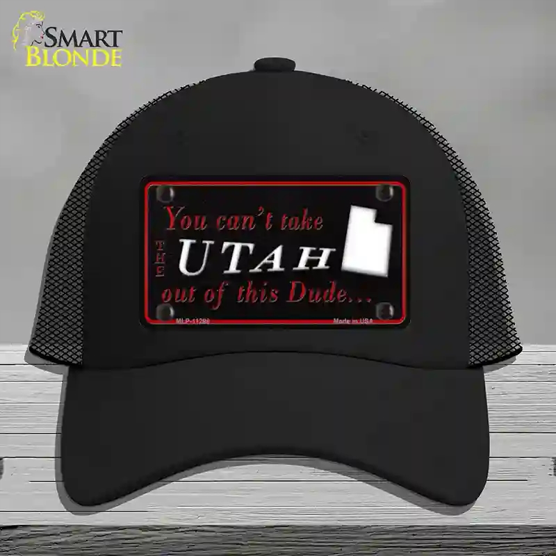 HAT01-MLP-11298 Utah Dude Novelty License Plate Hat, Mesh - Black