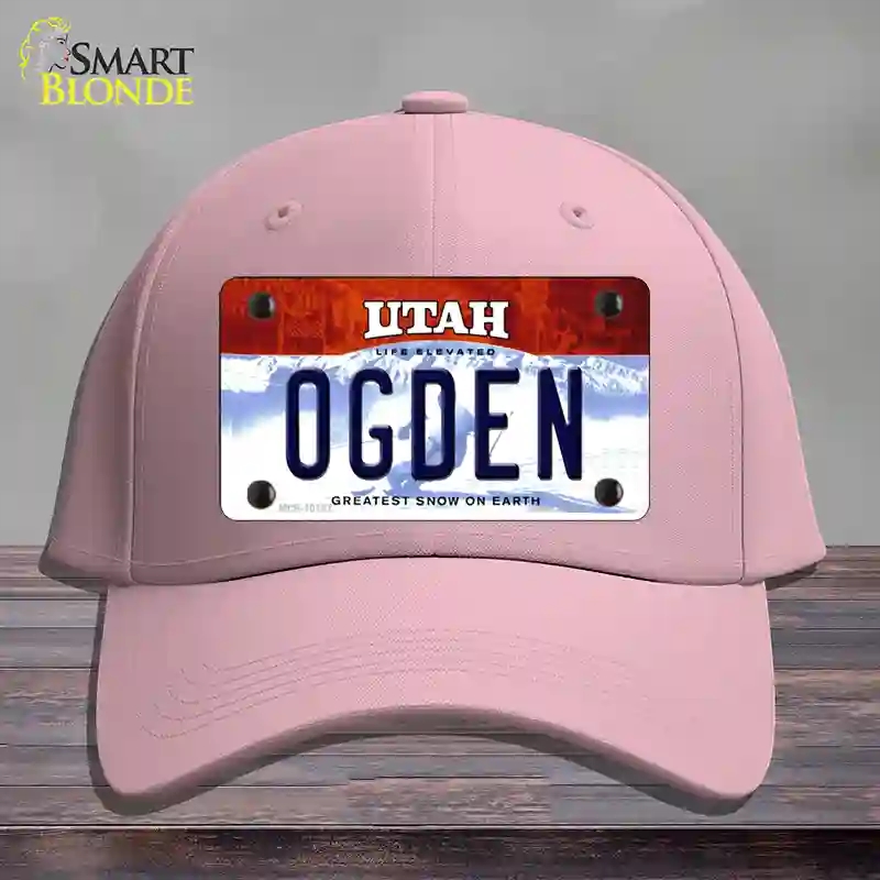 HAT05-MLP-10187 Ogden Utah Novelty License Plate Hat, Cotton - Pink