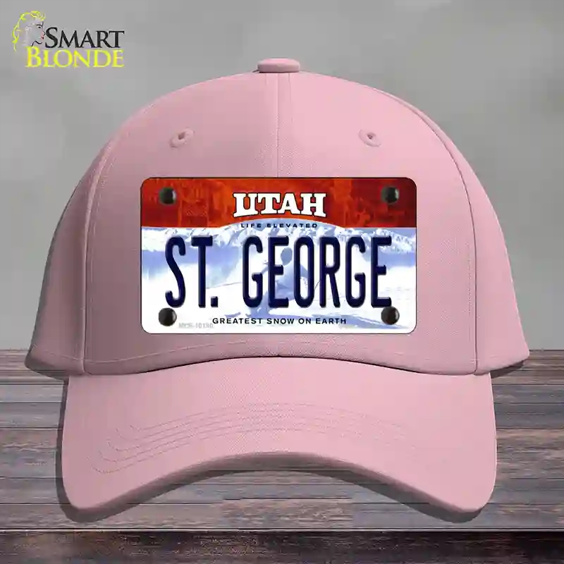 HAT05-MLP-10190 St George Utah Novelty License Plate Hat, Cotton - Pink