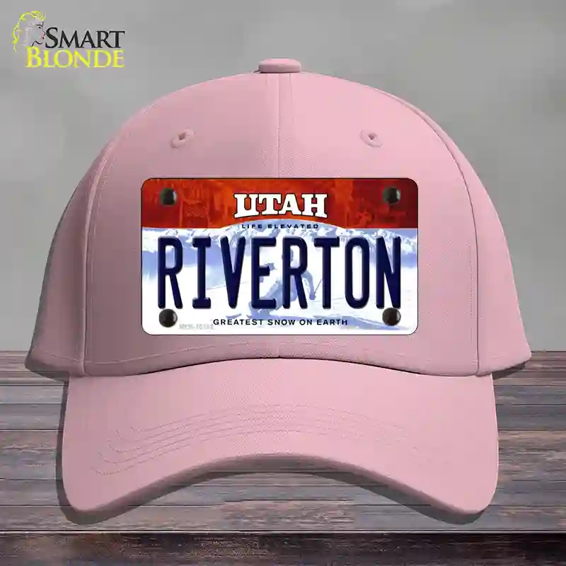 HAT05-MLP-10195 Riverton Utah Novelty License Plate Hat, Cotton - Pink