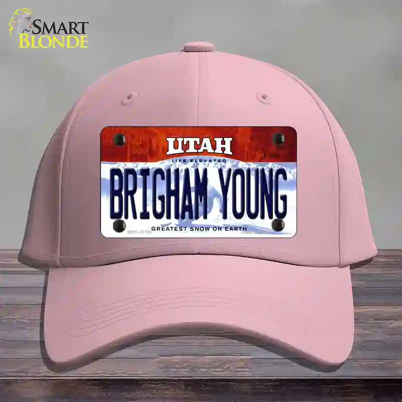 HAT05-MLP-10199 Brigham Young Utah Novelty License Plate Hat, Cotton - Pink