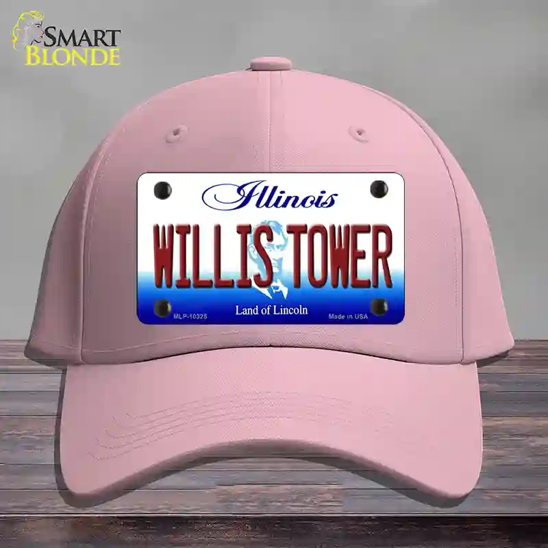 HAT05-MLP-10325 Willis Tower Illinois Novelty License Plate Hat, Cotton - Pink