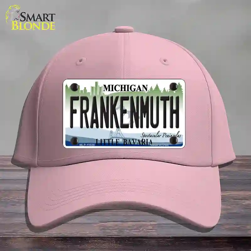 HAT05-MLP-11029 Frankenmuth Michigan Novelty License Plate Hat, Cotton - Pink