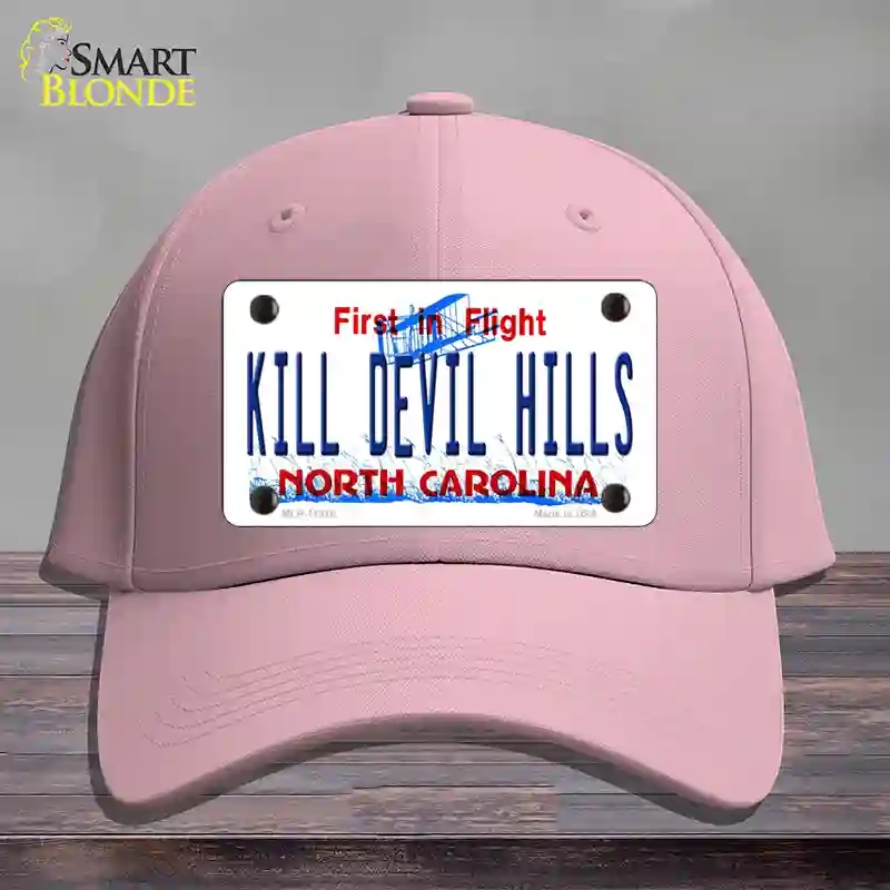 HAT05-MLP-11818 Kill Devil Hills North Carolina Novelty License Plate Hat, Cotton - Pink