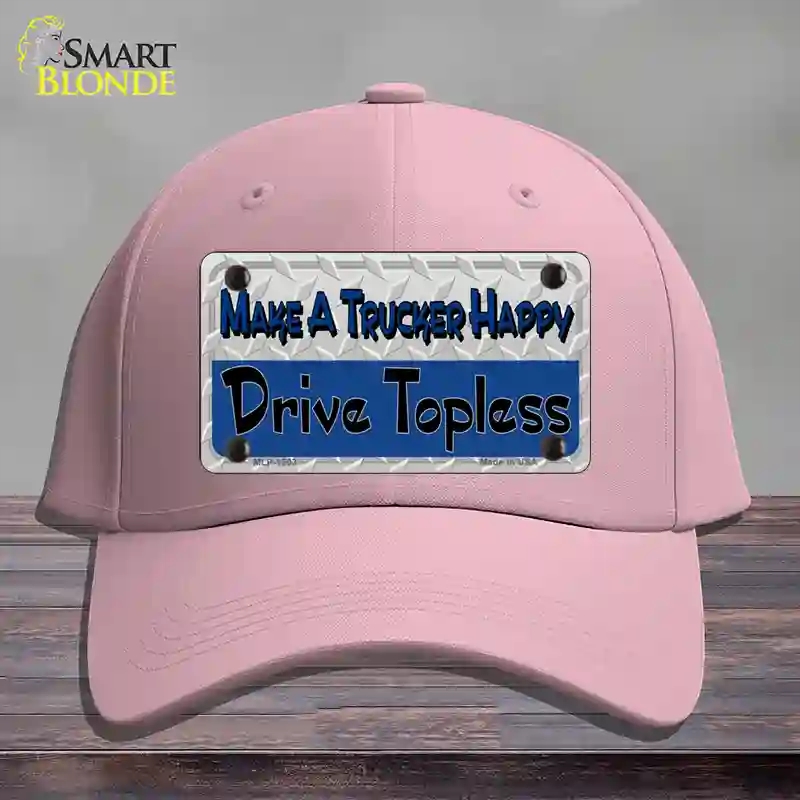 HAT05-MLP-1203 Make a Mesh Happy Novelty License Plate Hat, Cotton - Pink