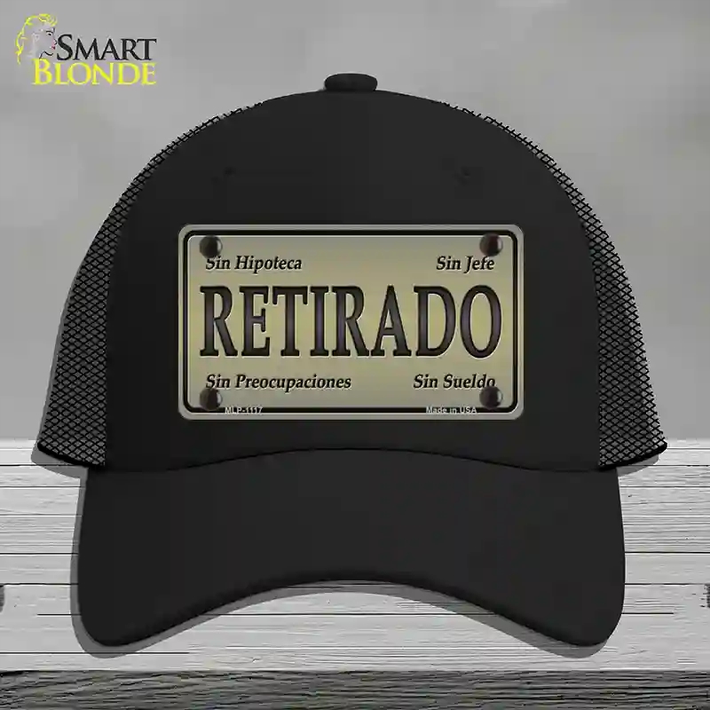 HAT01-MLP-1117 Retirado Novelty License Plate Hat, Mesh - Black