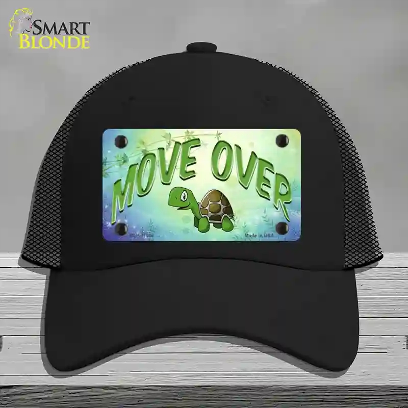 HAT01-MLP-11565 Move Over Novelty License Plate Hat, Mesh - Black